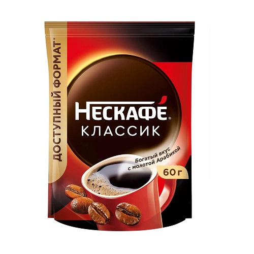 Nescafe classic, растворимый, м/у, 60 гр Nescafe classic, растворимый, м/у, 60 гр